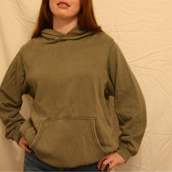 Deconstructed Washed Out Green Aerie Hoodie - Picture 2 of 7